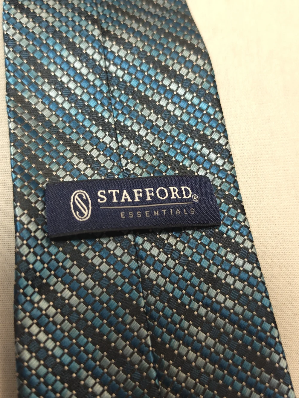 Stafford Teal and Silver Woven Men's Tie